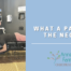 photo of dr. joshua gelber giving a chiropractic adjustment, words what a pain in the neck, logo for annex family chiropractic